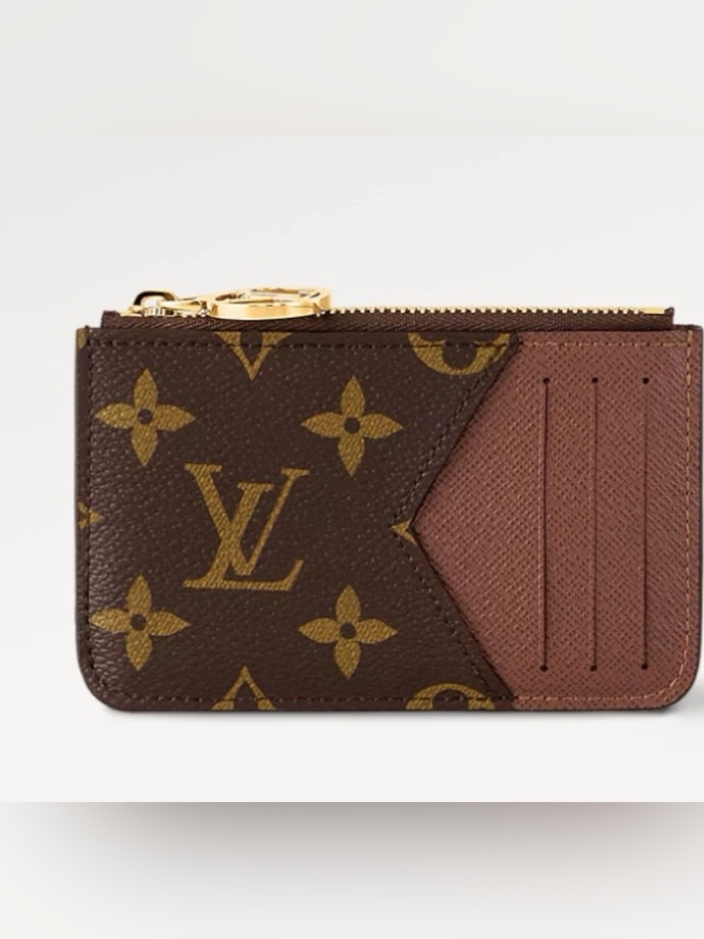 Louis Vuitton Monogram Card Pouch in Brown with Gold Hardware. New with dust bag